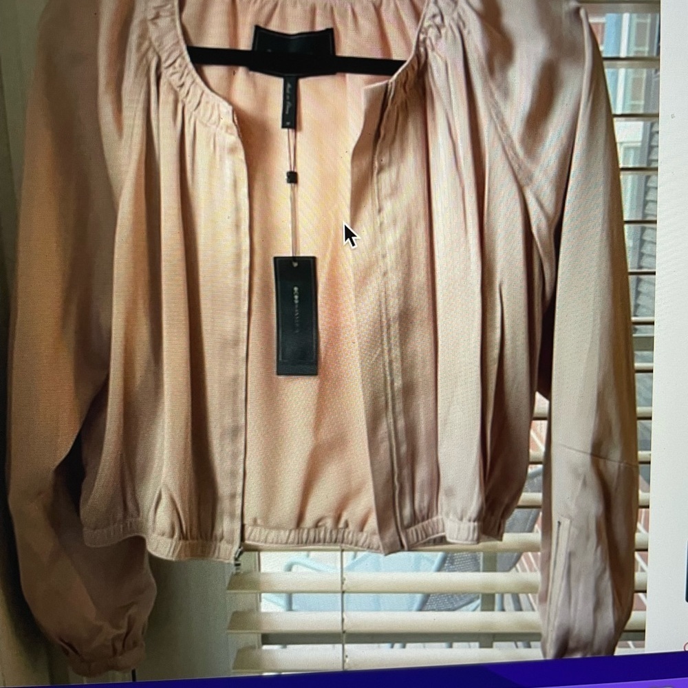 Bcbg maxazria bomber jacket light pink